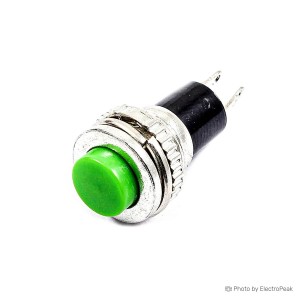 DS-314 12mm Momentary Push Button Switch - Green - Pack of 5