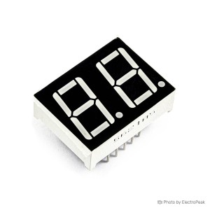 7-Segment Display - 2-Digit, 0.56inch, Common Cathode (Red) - Pack of 2