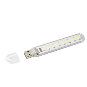 Mini Portable USB White LED Lamp - Pack of 2