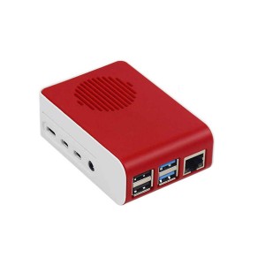 Raspberry Pi 4 Official Case with Fan Support - White/Red
