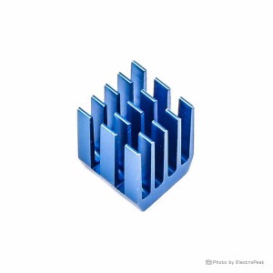 Aluminium Heat Sink - 9x9x12mm (Blue) - Pack of 5