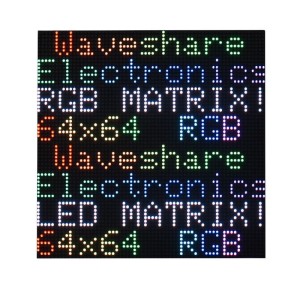 Waveshare Flexible 64x64 3mm-pitch Dot-Matrix RGB full color Screen With HUB75 interface