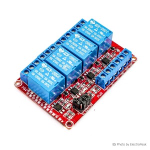 4-Channel Relay Module - 12V (High and Low Level Trigger)