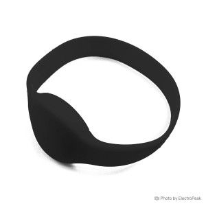 13.56Mhz RFID NFC Silicone Wristband (Bracelet) - Black
