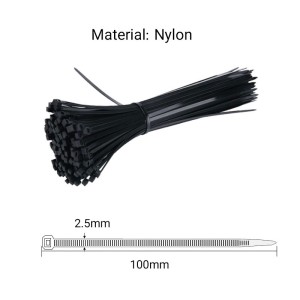 Nylon Cable Tie Black 100mm