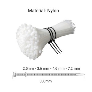 Nylon Cable Tie White 300mm