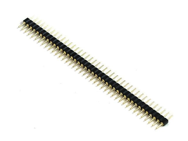 1x40 Machine Round Pin Male Headers - 2.54mm Pitch - Pack of 5