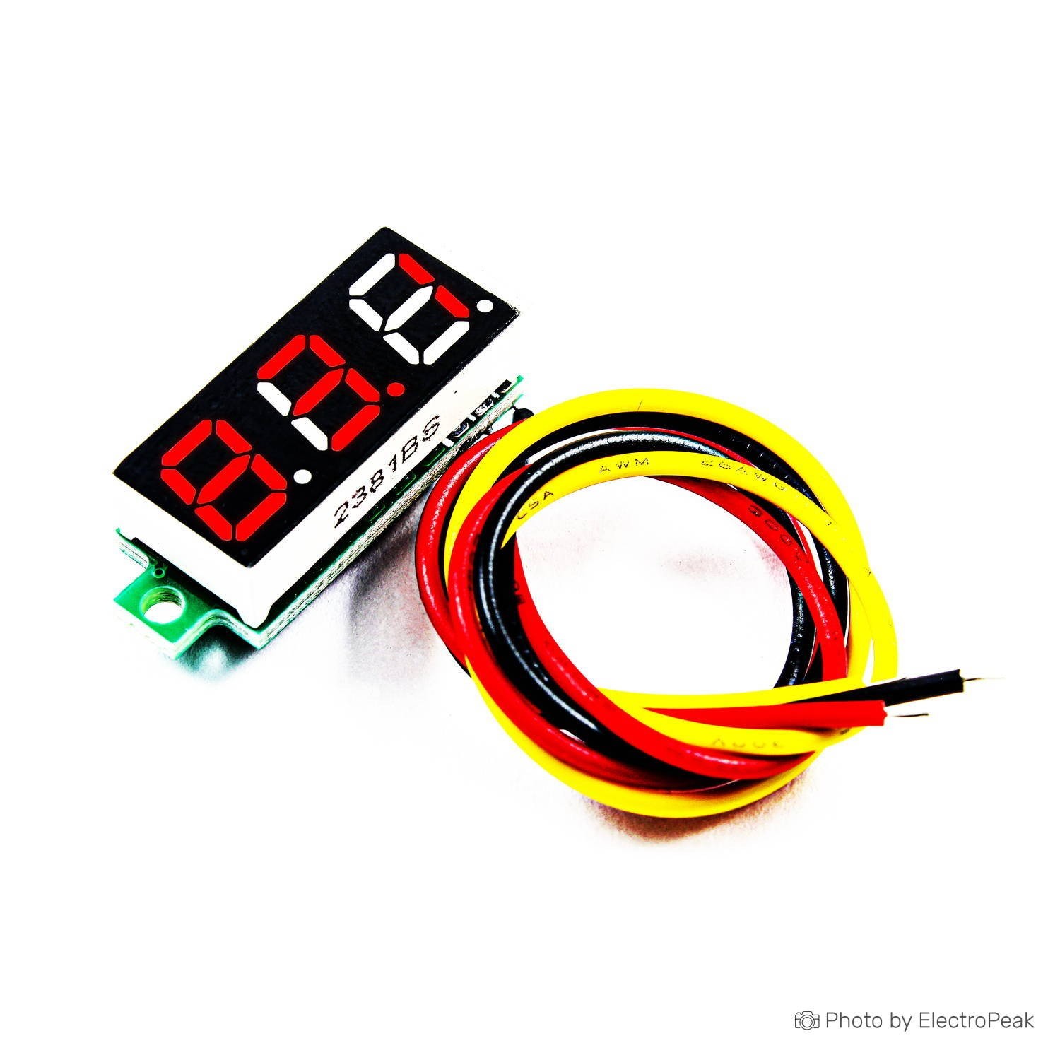 Mini Digital Voltmeter, 3 Draht (0 100V) Rote LED Anzeige