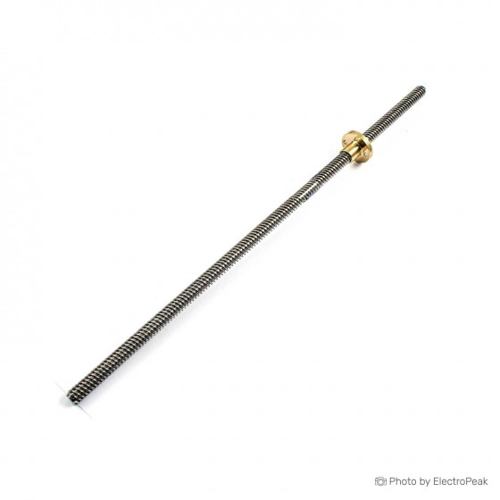 T8 Lead Screw - 300mm, 8mm, With Copper Nut
