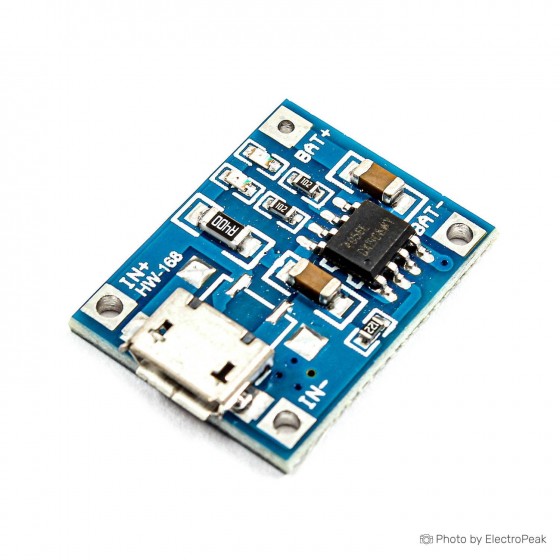 TP4056 Micro USB Lithium Battery Charging Module -  5V, 1A - Pack of 5