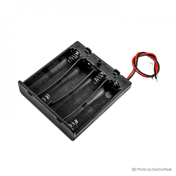 Battery Holder 4xAA w/ Cover & ON-OFF Switch