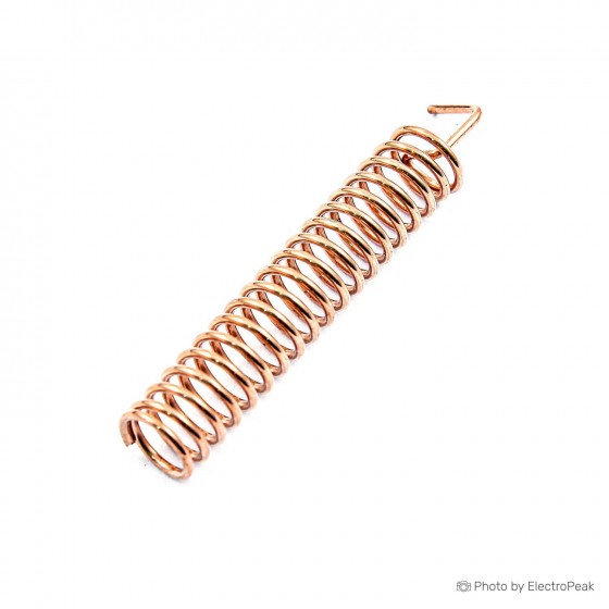 L Shaped Copper Spring Antenna - 29mm, 433MHz - Pack of 5