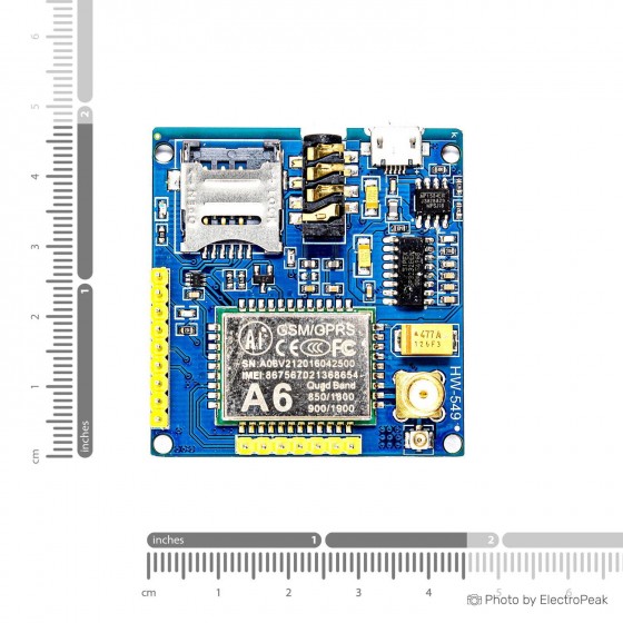 A6 Gsm Wireless Module Gprsgsmsms Electropeak 8922