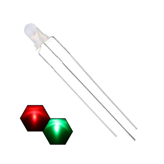 5mm Bi-Color Red Green Common Cathode LED
