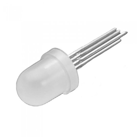 Common Cathode LED - RGB 10mm, 4-pin - Pack of 10