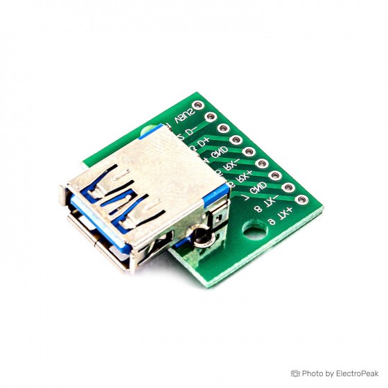 USB 3.0 Type-A Female to DIP Adapter Breakout Board