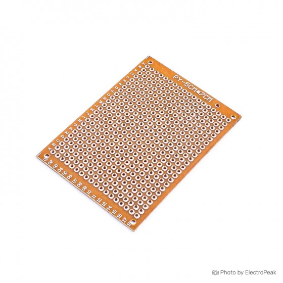 Universal PCB Prototype Board - Single Sided, 5x7cm - Pack of 2