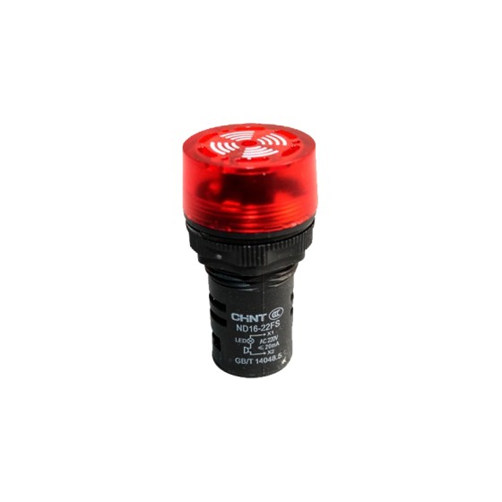 ND16-22FS Indicator Light Flash Buzzer- Red