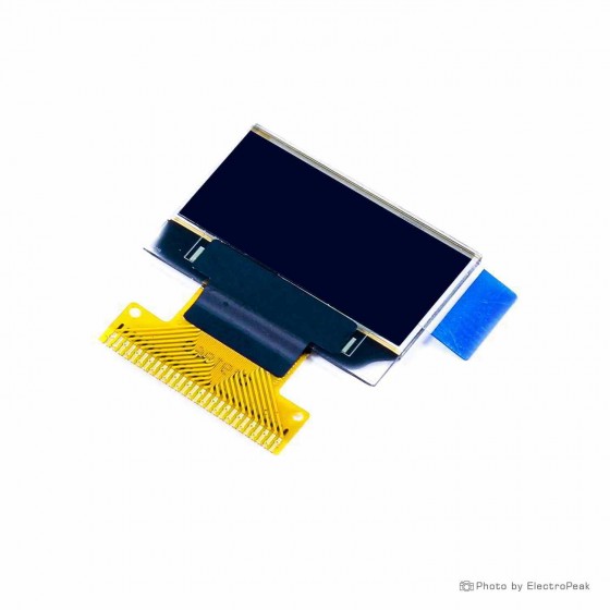 0.82inch OLED Display - IIC, 27 Pin, SSD1306 Driver (Blue)