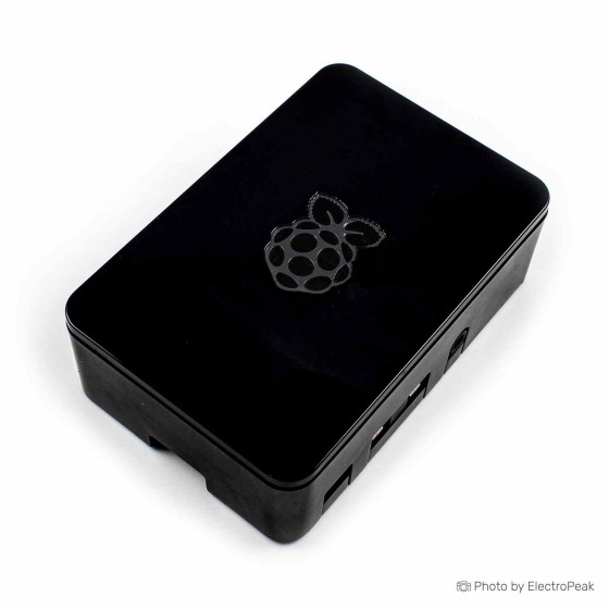 Raspberry Pi 4 Black Case with Logo