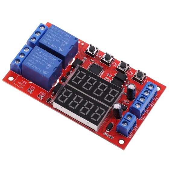 Adjustable Delay Timer Dual Relay with LED Display