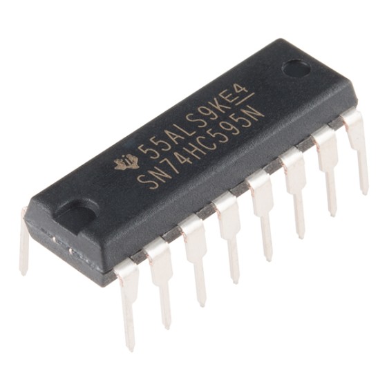 74HC595, Counter Shift Register, DIP-16 - Pack of 10