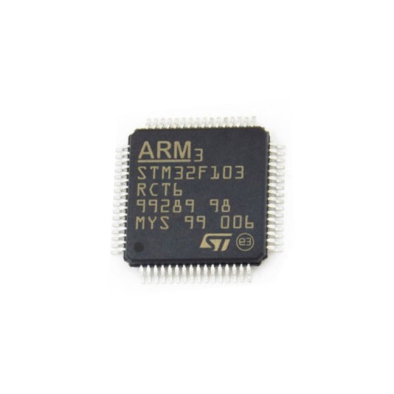 STM32F103RCT6, 12 bit 72 MHz ARM Cortex M Microcontroller, LQFP-64