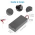 Lithium Battery Holder 2x18650 w/ Cover & ON/OFF Switch - Pack of 2