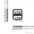 Double-Deck USB 2.0 Connector - Female, Right Angle, DIP Type - Pack of 10