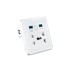 Tuya WIFI Universal 5-hole Smart Wall Plug with USB Fast Charging Outputs