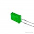 2x5x7mm Rectangular Head LED Green - Pack of 50