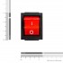 250V AC 16A 6 Feet Rocker Switch - Red Light - Pack of 2