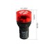 ND16-22FS Indicator Light Flash Buzzer- Red