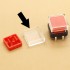 Square Transparent Cover For B3F-4055 Tactile Push Button Switch - Pack of 100