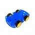 Double Layer Car Chassis with 4pcs Wheels and Motor - Blue