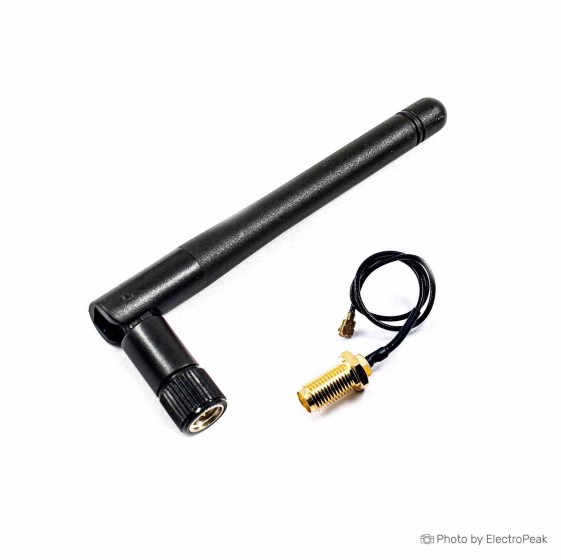 2.4GHz IPX to SMA Female Antenna Adapter With SMA Male Antenna