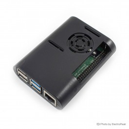 Raspberry Pi 4 Black Case - Fan Supported - ElectroPeak